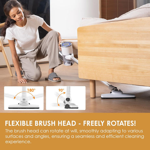 VersLife 6-in-1 Cordless Vacuum Cleaner | 30Kpa Powerful Suction | 35 Mins Runtime | Lightweight Handheld Stick Vacuum for Home & Hard Floors