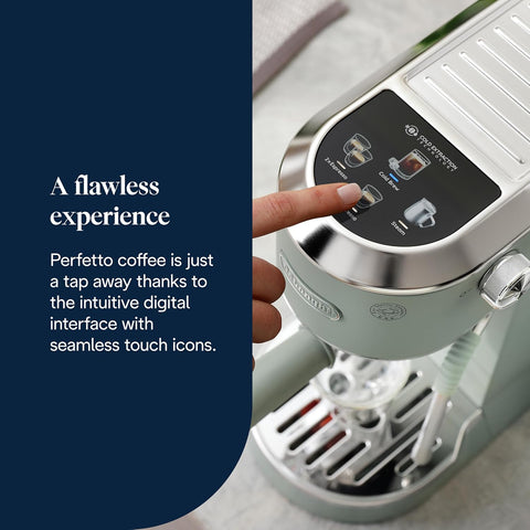 Duo EC890.GR Traditional Barista Pump Coffee Machine – Espresso & Cold Brew Maker with Steam Wand – Green