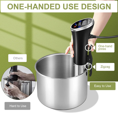 Wancle Sous Vide Precision Cooker 1100W IPX7 Waterproof Immersion Circulator – Black