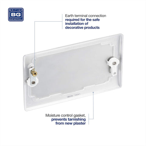 BG Electrical Double Blank Plate