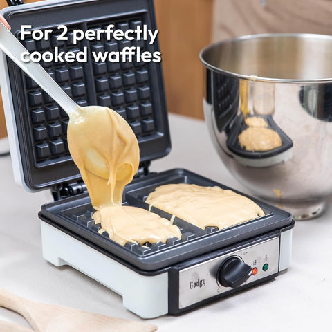 Waffle Maker 4-Slice – 1200W Waffle Iron with Adjustable Temp, LED Indicator & Non-Stick Plates – Breakfast & Dessert