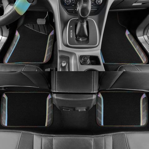 Leather Steering Wheel Cover and Waterproof Car Floor Mats Combo