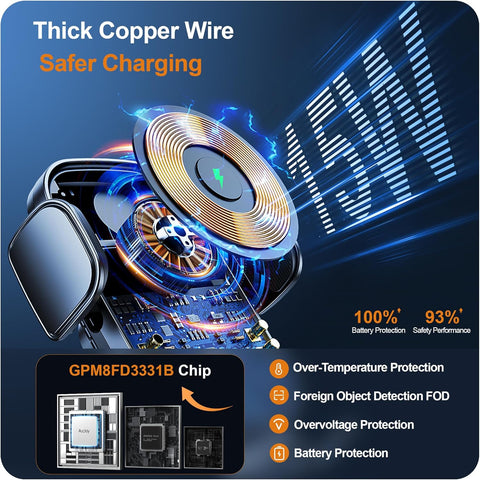 Auckly 15W Wireless Car Charger Mount