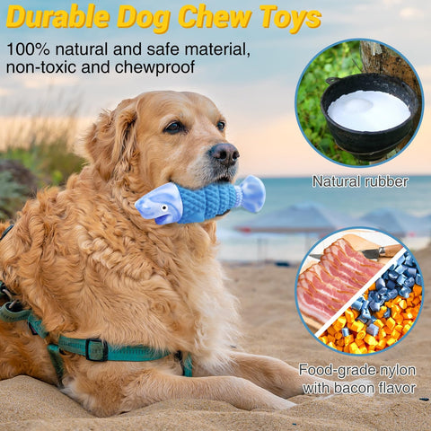 WinTour Tough Dog Toy for Aggressive Chewers – Indestructible Squeaky Chew Toy