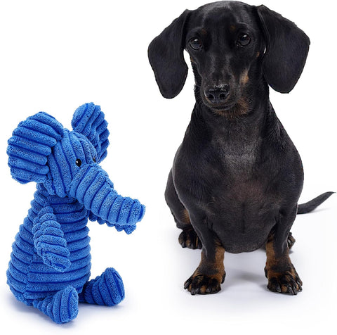 Zappi Co Blue Elephant Plush Dog Toy