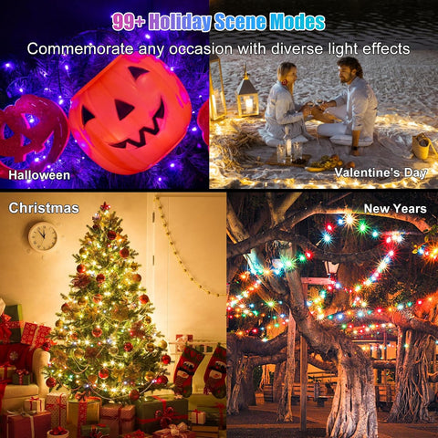Electight 5m RGB Smart Fairy String Lights – 50 LED Bluetooth App & Remote Control Waterproof Colour Changing Lights for Christmas, Weddings, Bedrooms & Gardens