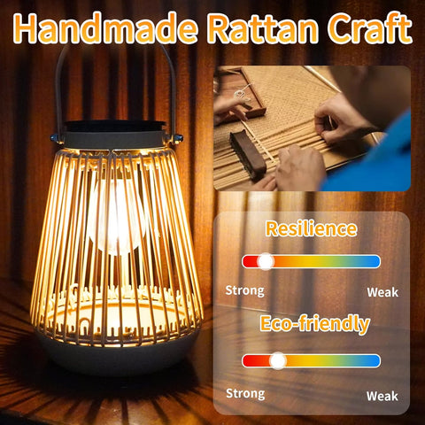 Solar Hanging Garden Lights Outdoor 2 Pack – Decorative IP65 Waterproof Metal Lanterns for Patio, Yard, Porch, Lawn, Courtyard – Retro Solar Ornaments Gift for Mom, Women, Grandma
