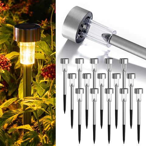 GIGALUMI 8 Pack Solar Lights Outdoor Waterproof,New Upgraded Solar Lights for Outside,Solar Grden Lights,Solar Outdoor Lights for Patio,Lawn,Yard and Landscape