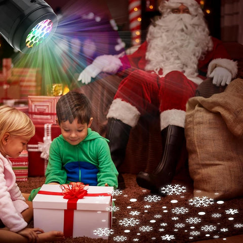 Christmas Projector LED Light – Waterproof Snowflake, Snowman & Christmas Tree Projection Light for Indoor & Outdoor Festive Decoration