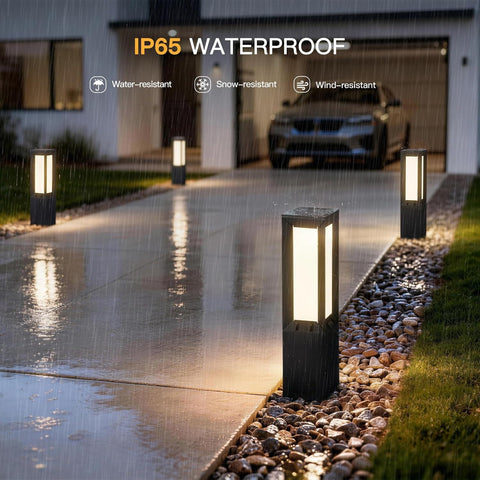 MVBT 24" Solar Pathway Lights Outdoor IP65 Waterproof Landscape Path Lights
