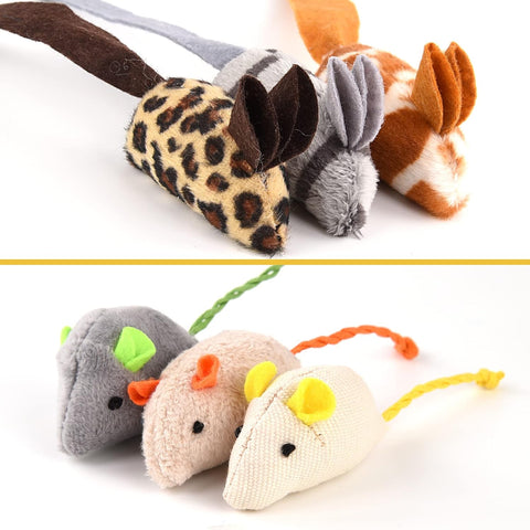 6 Pack Catnip Mouse Toys for Indoor Cats – Interactive Cat Toys