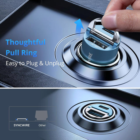 Syncwire 90W USB C Car Charger PD 45W QC 45W Fast Charge Adapter