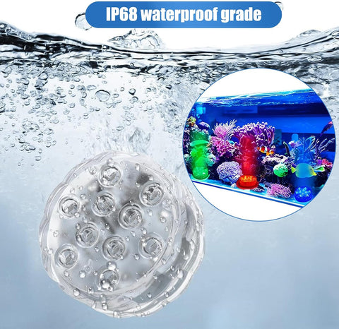 2 Pack Submersible LED Pool Lights with Remote Control – Waterproof Underwater Lights with 16 Colours for Pools, Baths, Hot Tubs, Aquariums & Vases