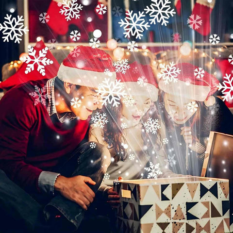 Christmas Projector LED Light – Waterproof Snowflake, Snowman & Christmas Tree Projection Light for Indoor & Outdoor Festive Decoration