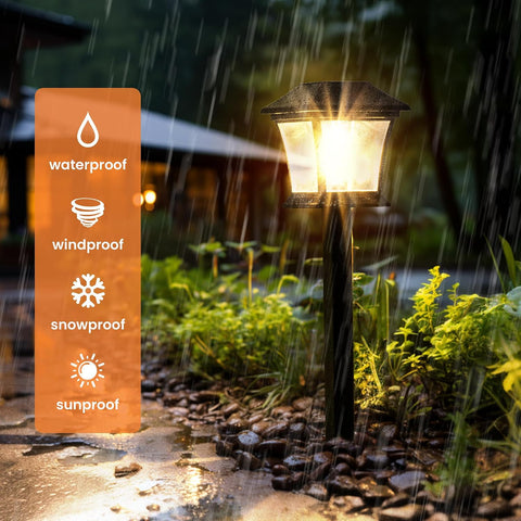 GIGALUMI Solar Pathway Lights 12 Pack Solar Lights, Waterproof Outdoor Path Light for Garden Yard Patio Lawn Porch Walkway Backyard Sidewalk (Warm White)