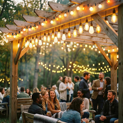 60 Pack Outdoor String Light Clips Screw-in Hooks – Garden Hooks for Fairy Lights, Garden Lighting & Decorative Cables – Keep Every Light Neat, Secure and Exactly Where You Want It