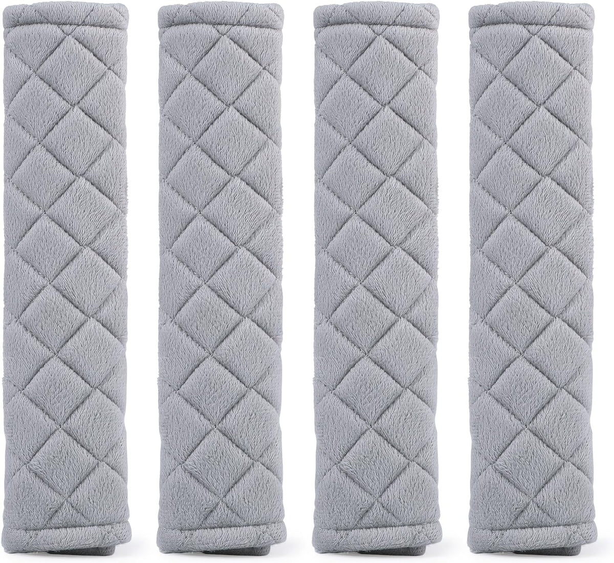 Lanjue 4PCS Grey Seat Belt Strap Covers – Soft Plush Shoulder Pads
