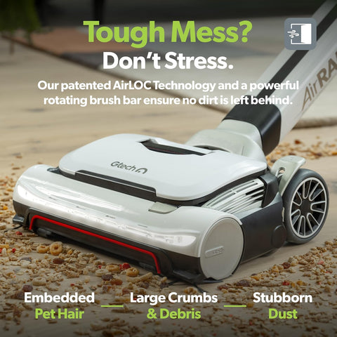 Gtech AirRAM 3 Cordless Vacuum Cleaner White/Purple Lightweight 60W
