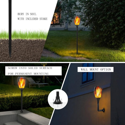 I-SHUNFA 96 LED Solar Light Outdoor Garden,43in Tall,IP65 Waterproof,4 Pack