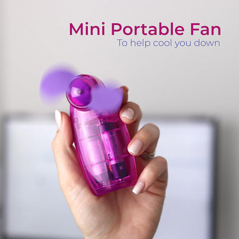 Mini Portable Handheld Fan Pack of 2 Battery Powered