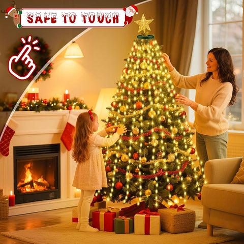 480 LED Christmas String Lights – Warm White, 3m × 16 Lines