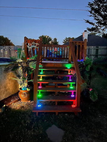 Solar Lights Outdoor Garden,12 Pack Waterproof Solar Ground Lights for Lawn Pathway Yard Landscape Walkway(Multicolor)