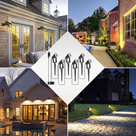 Bomcosy 20M Garden Spike Lights Mains,3000K,IP65,for Pathway