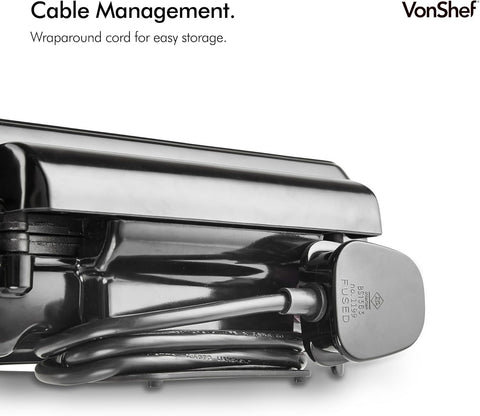 Large 4-Slice Waffle Maker – 1100W Belgian & American Waffles, Non-Stick Plates, Cool Touch Handle, Silver, Easy Clean