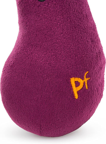 Aubergine Plush Dog Toy with Squeaker