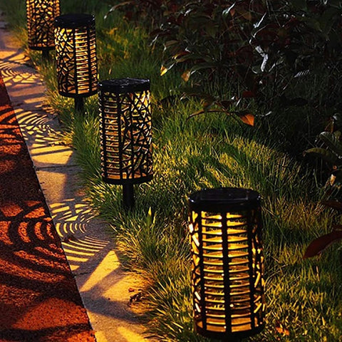 Pathway Lighting Solar Garden Lights, Solar Lights Outdoor, Garden Ornaments Outdoor for Yard Pathway Patio