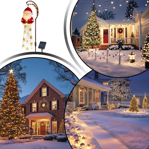 Solar Snowflake Lights - LED Christmas Garden Lamps, Waterproof Outdoor HOL