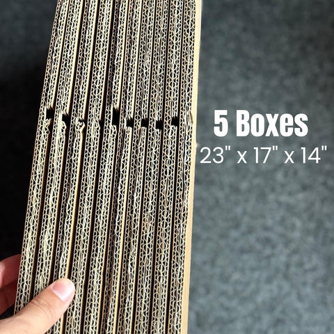 5 Double Wall Cardboard Moving House Boxes Large 58cm x 42cm x 35cm (23" x 17" x 14") Removal Packing Boxes For Moving House With Printed Room Checklist & Carry Handles | Made in Britain