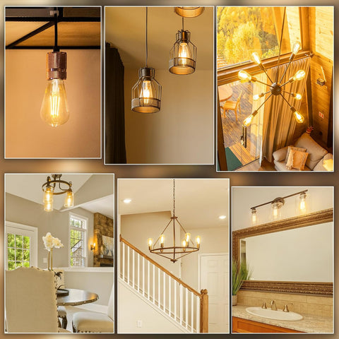Vintage Filament Clear ST64 LED Bulb (Pack of 3)