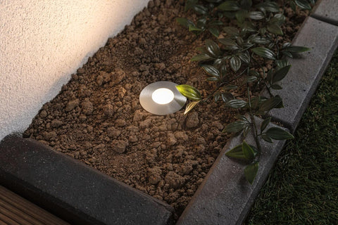 Paulmann 93951 Outdoor Plug & Shine Ground recessed Lighting 2.5W IP65 3000K 24V 55mm Silver Stainless Steel/Plastic, 5.5 x 5.5 x 9 cm