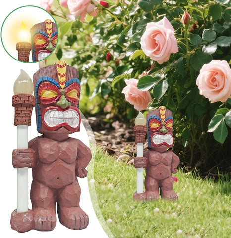 Hawaii Statue, Solar Lantern Decor, Garden Figurine