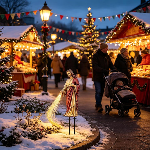 Christmas Solar Lights Outdoor Solar Powered Warm Glow Decoration