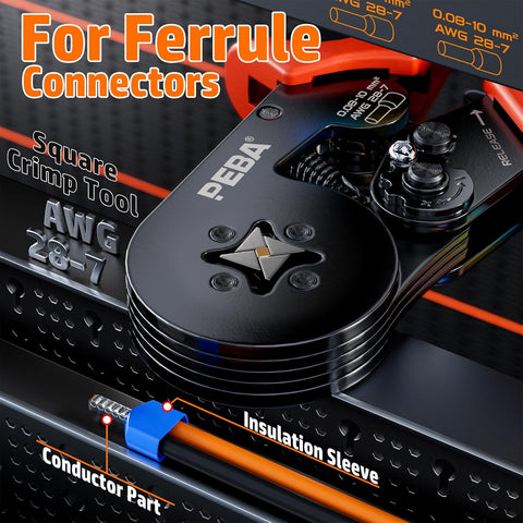 EBA Ferrules Wire Crimping Tool Kit 28 Sizes 0.08-10mm²