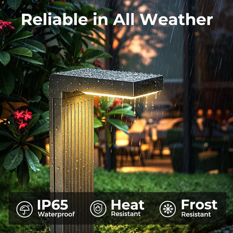 Solar Lights Outdoor Garden with Motion Sensor, 4 Pack, IP65 Waterproof