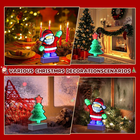 Johiux Colourful LED Infinity Lights Mini Christmas Tree Decoration