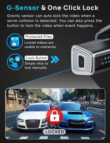 Navycrest 4K Front & Rear Dash Cam with 64GB Card and 5G WiFi