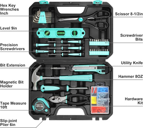 Amazon Basics 142 Piece Household Tool Kit with Case
