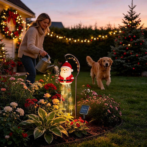 Solar Christmas Lights Outdoor LED Snowflake Lawn Stake Lamp