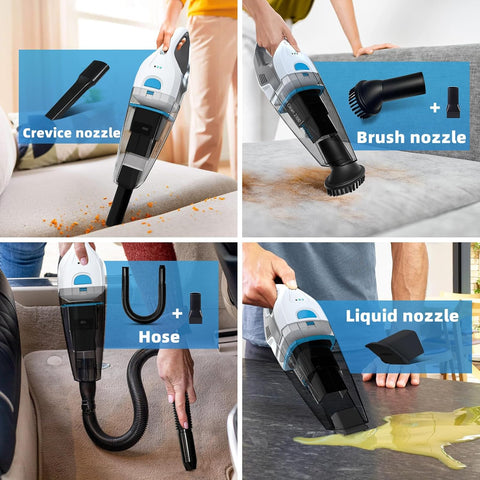 Anktel Multicolored Handheld Vacuum Cleaner 14.8V 9700Pa Wet & Dry Cordless