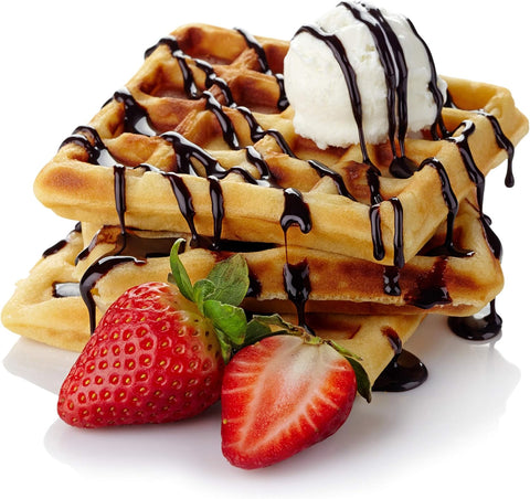 Square Waffle Maker 1000W – Electric Non-Stick Iron Machine with Deep Cooking Plates & Recipes Included