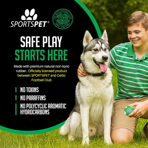 SPORTSPET Celtic High Bounce Dog Balls 6 Pack