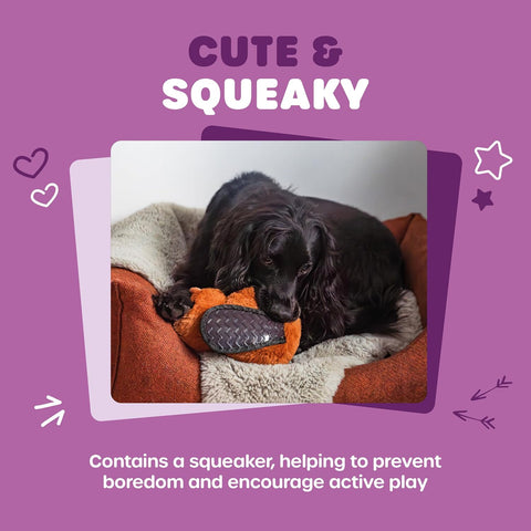 Bertie the Beaver Plush Squeaky Dog Toy