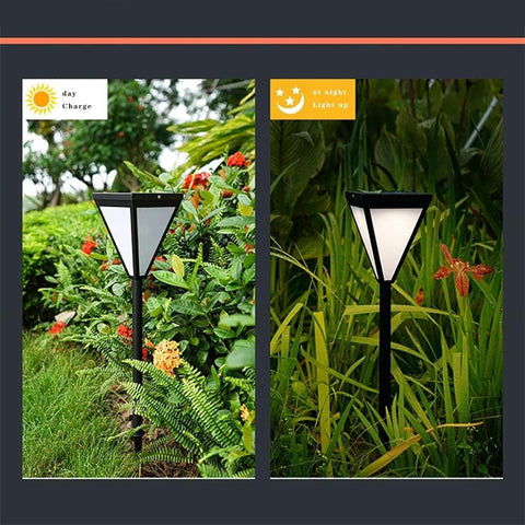 Pathway Lighting Solar Garden Lights, Solar Lights Outdoor Garden, Solar Powered Stake Lights, Path Lights for Patio Driveway Pathway Walkway Decoration
