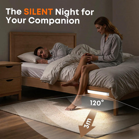 LROLTEF 21cm Under Cabinet Motion Sensor LED Light – Rechargeable Dimmable Wardrobe Light with 3 Colour Temperatures for Kitchens, Cupboards & Bedrooms - Put Light Exactly Where You Need It