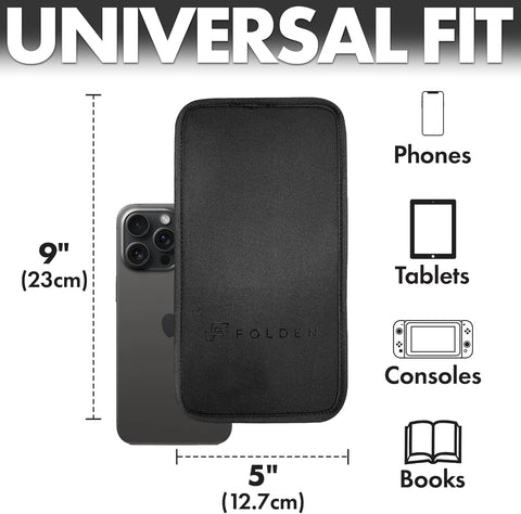 Folden Cordura Airplane Phone Holder – Flexible Travel Phone Stand Black