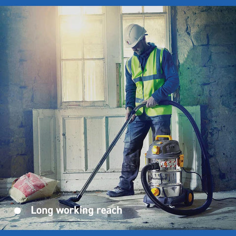 Vacmaster 110V L Class Wet & Dry Vacuum Cleaner | 30L Industrial Dust Extractor | HEPA 13 | Heavy Duty 1000W Motor